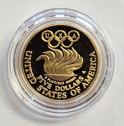 1988 PROOF $5.00 OLYMPIC COIN PROOF 90 GOLD