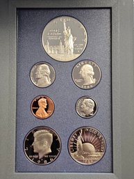 1986 US PRESTIGE SET 90 SILVER DOLLAR