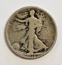 1918 S WALKING LIBERTY HALF DOLLAR