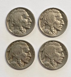 4 INDIAN HEAD NICKELS 1930,1936, 2 1937