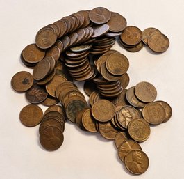 BAG OF 1940'S WHEAT PENNIES