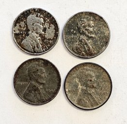 (4) 1943 Steel Pennies WARTIME