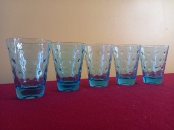Vintage Blue Juice Glasses