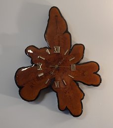 Beautiful Live Edge Clock, Works, Ready To Hang