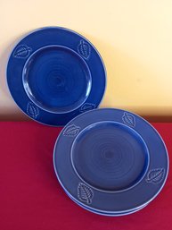Blue Glazed Plate Set