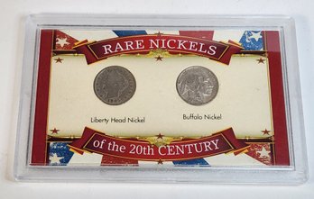 Rare Coins Of The 20th Century Collection (1905 V Nickel, 1925 Buffalo Nickel) In Plastic Case