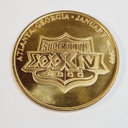 Super Bowl XXXIV  2000 - Commemorative Gold Plated High Relief Flip Coin - TITANS Vs RAMS