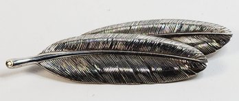 Vintage Sterling Silver Feather Pin/brooch