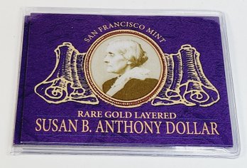 1979 Susan B Anthony Gold Layered Dollar With Info /history /COA