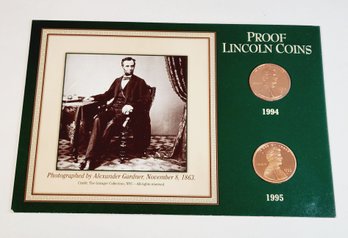 1994 & 1995 PROOF Lincoln Cents With History And Info