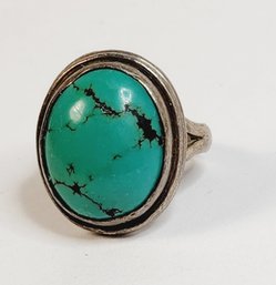 Vintage Sterling Silver Turquoise Stone Ring