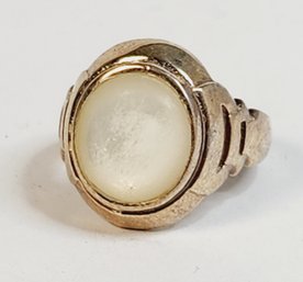 Vintage Sterling Silver Mother Of Pearl Ring