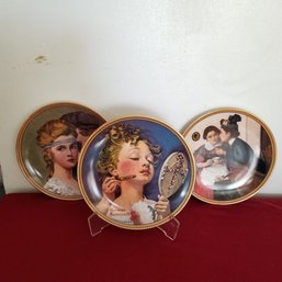3 Normal Rockwell Collector Plates With Boxes And Certs