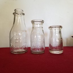 3 Vintage Milk Bottles- Forty Fort, Universal, Sealed 51