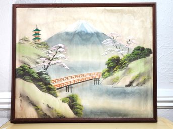 Japanese Art On Silk