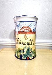Large Biscotti Ceramic Jar