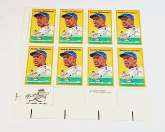 Jackie Robinson  ZIP Block Of 8