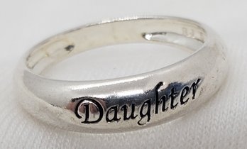 Vintage Sterling Silver Size 6 Daughter Ring ~ 1.96 Grams