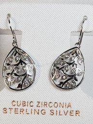 Milla Sterling Silver CZ Cubic Zirconia Dangle Earrings New In Box