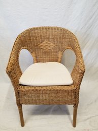 Natural Brown Wicker Patio Chair