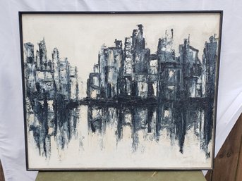 Vintage Abstract Painting Signed By Artist