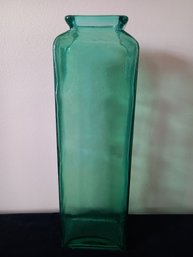 Large Green/blue Glass Vase
