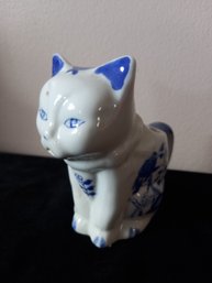 Blue And White Cat Creamer