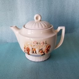 7' Vtg Porcelier Vitreous Hearth Teapot