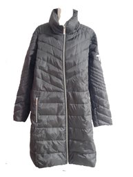Michael Kors Ladies Zip Up Black Puffy 3/4 Length Winter Coat Size 2X