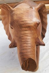 Cute Solid Teak Wood Carved Elephant Needs A Nose Job And Tusks