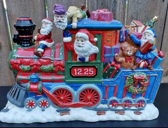 Large Ceramic Santa & Friends Train