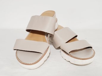 Ladies Pair Of Franco Sarto Conan Platform Leather Sandals Size 11