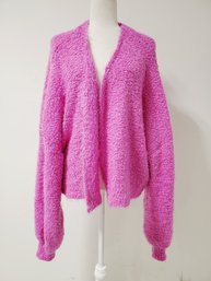 New Hot Pink Fuschia Ladies J. NNA Cardigan Sweater From Peach Blossom Boutique Size Large
