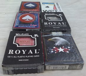 Group Of 6 Packs Of New Advertising Playing Cards