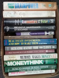 Box Lot Of Books On Money, Investments And More