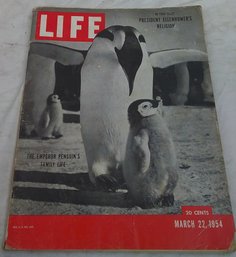 Life Magazine March 22 1954 Edition  With Adorable Penguins On Cover