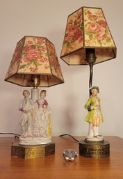 Metal Base - Made In Occupied Japan Figurine's Lamps.