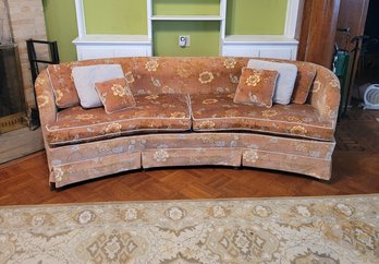 Vintage MCM Drexel Heritage Curved Sofa In Velour.  Excellent Condition.- Includes Delivery!