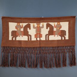 Large Vintage Handwoven Scandinavian Wall Tapestry