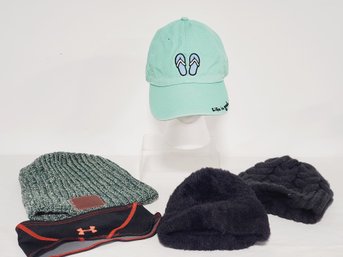 Assortment Of Ladies Hats & Headbands - Life Is Good, Under Armour, Love Your Melon & More