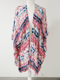 Pretty Fifteen Twenty Ladies Colorful Kimono Jacket Cover Up - Size Med/large