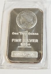 SEALED  .999 Pure Silver 1 Oz Bar HM Mint With A Morgan Stamped  On It