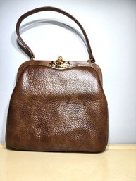 Vintage BLOCK Brown Leather Handbag *