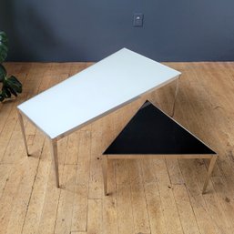 Late 80s Danish Postmodern Tempered Glass Table Set