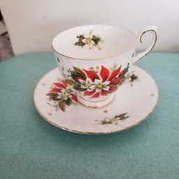 Royalty Bone China 'Noel' Teacup And Saucer