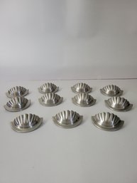Heavy Clam Shell Brass Drawer Pull In Satin Nickel Finish (Code 302121)