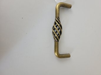 1 Only - 3 3/4'  Solid Brass Cabinet Pull With Antique Brass Finish(code 59720)