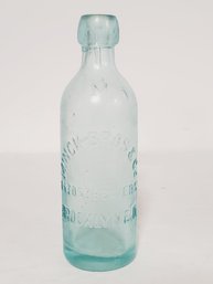 Antique Minck Bros & Co Aqua Dug Tumbled Bottle Dug Up In NYC
