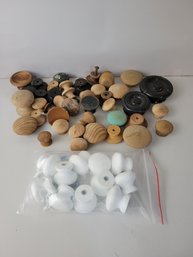 Round Wooden Knobs Of All Types And Sizes