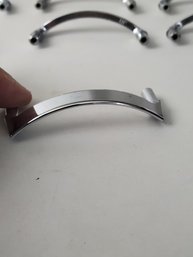 Vintage Mid Century Looking Metal Cabinet Pulls With Chrome Finish